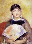 Pierre Renoir Girl with a Fan oil painting artist